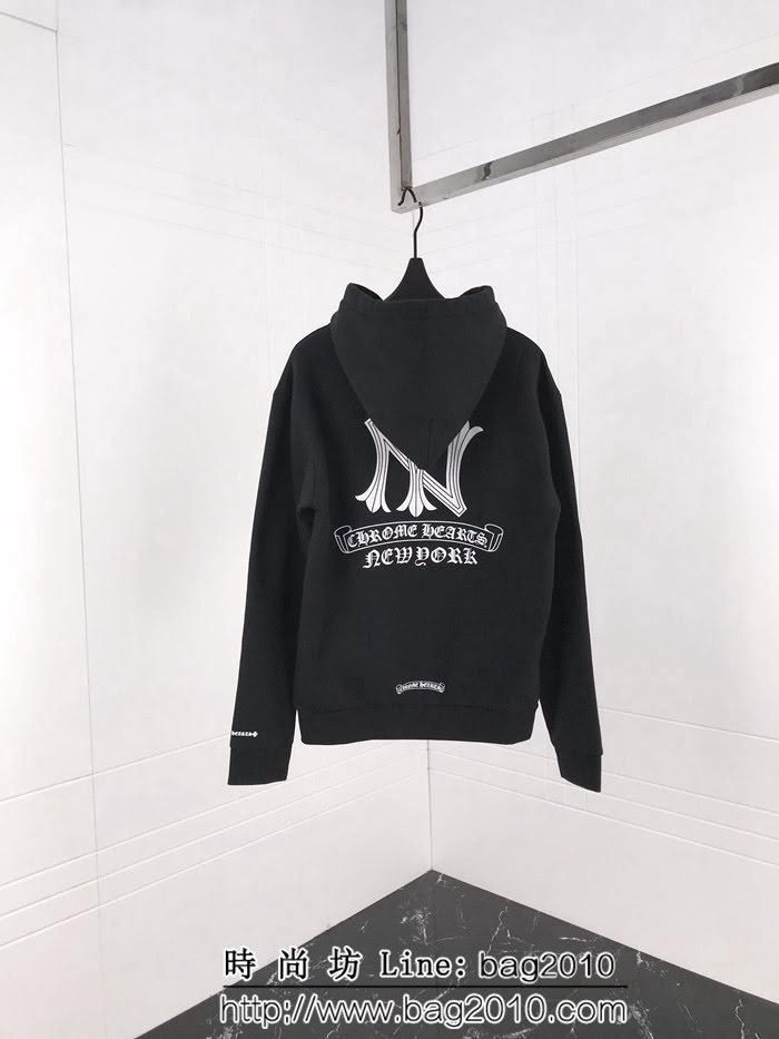 Chrome hearts 克羅心 18ss秋冬新款 梵文印花圖案 加絨加厚連帽衛衣 情侶款 ydi1294